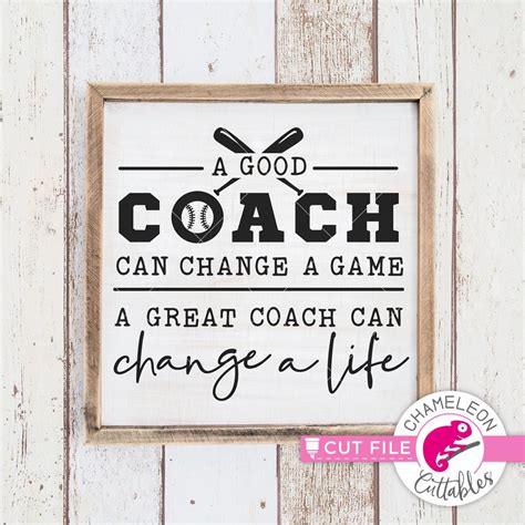 Baseball Coach Gift Plaque A Good Coach Can Change A Game 